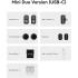 Hollyland Lark A1 Mini Wireless Microphone for iPhone 17/16/15 & Android, 48kHz/24-bit, 3-Level Intelligent Noise Cancel, Mini Mic for YouTube, Podcast, Vlogging (Black, 2TX + USB-C RX) - Black